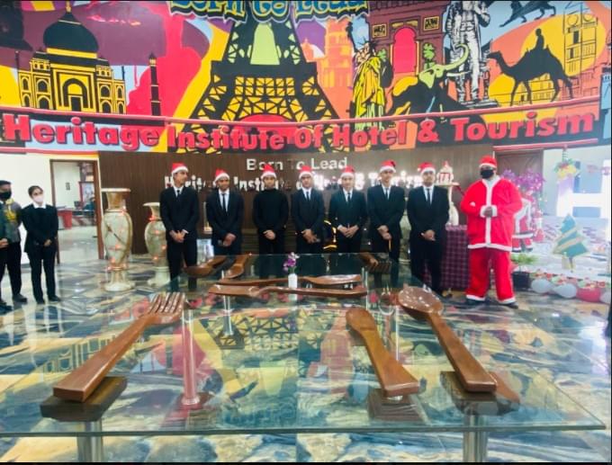 Heritage Institute of Hotel and Tourism Agra 24th Dec 2021 Christmas photo 12